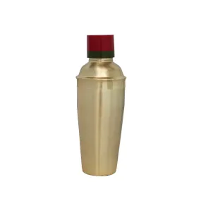 Cocktail Shaker - Stainless  Gold Red/Green Top