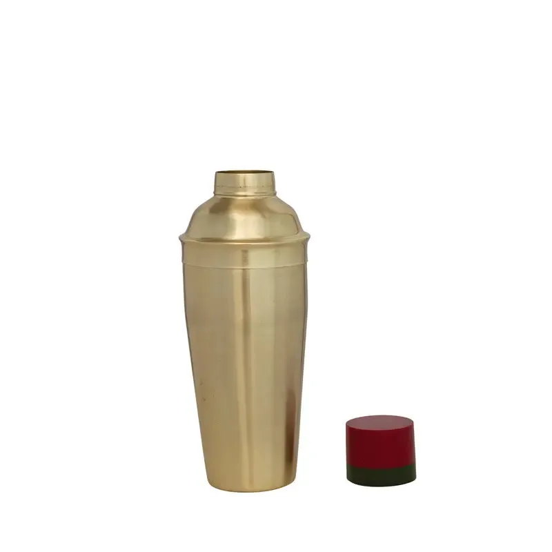 Cocktail Shaker - Stainless  Gold Red/Green Top