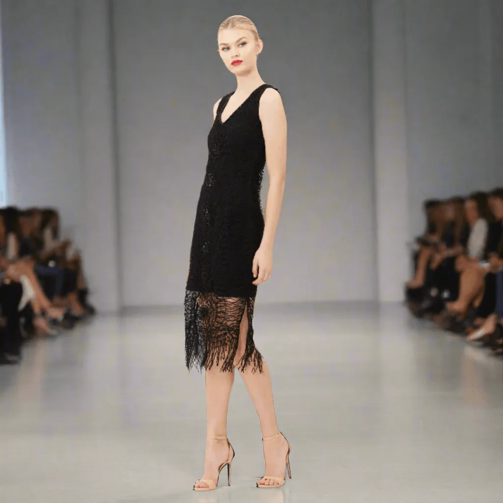 Crochet Beaded Fringe Dress