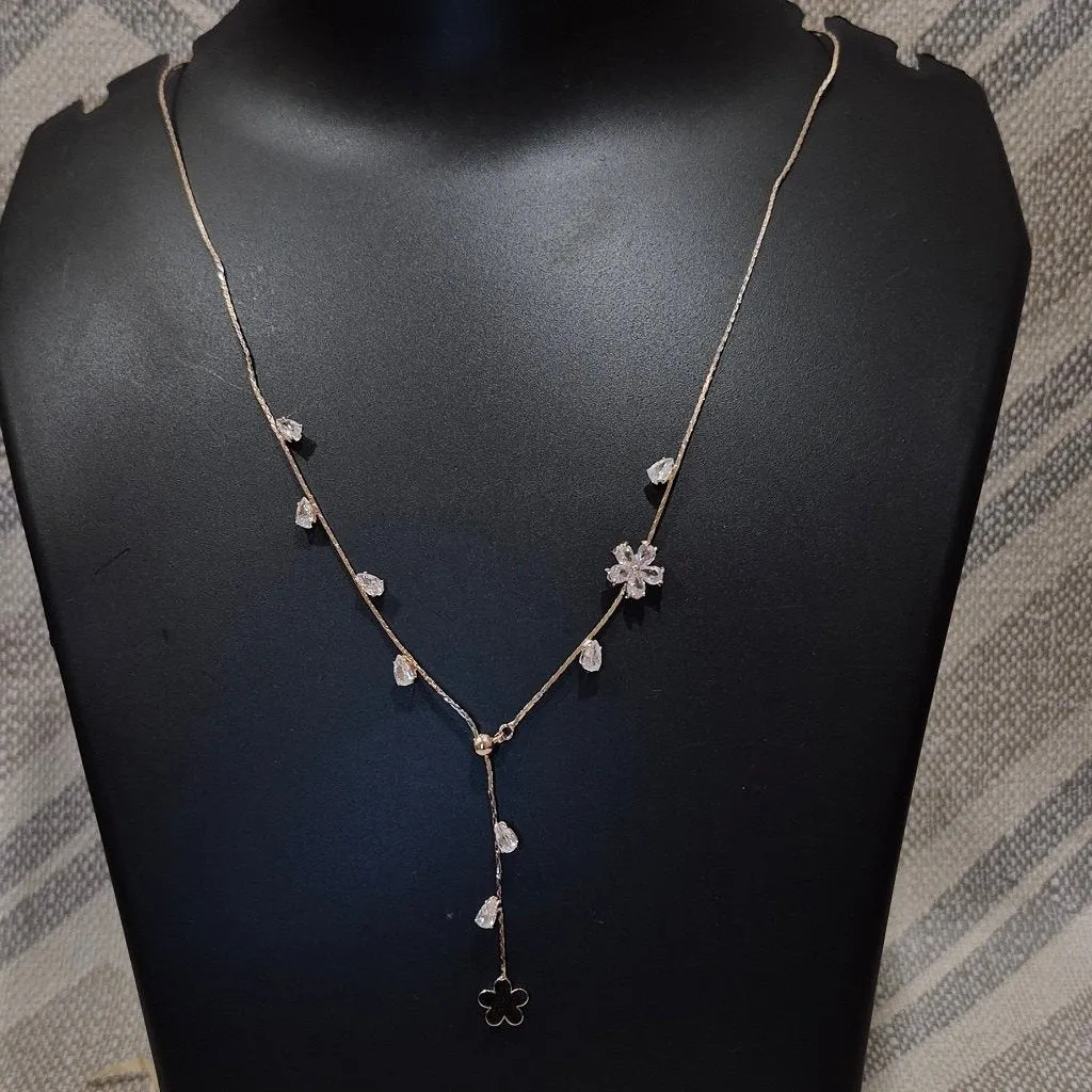Crystal beaded necklace leaf design for beautiful her