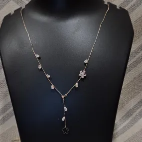 Crystal beaded necklace leaf design for beautiful her