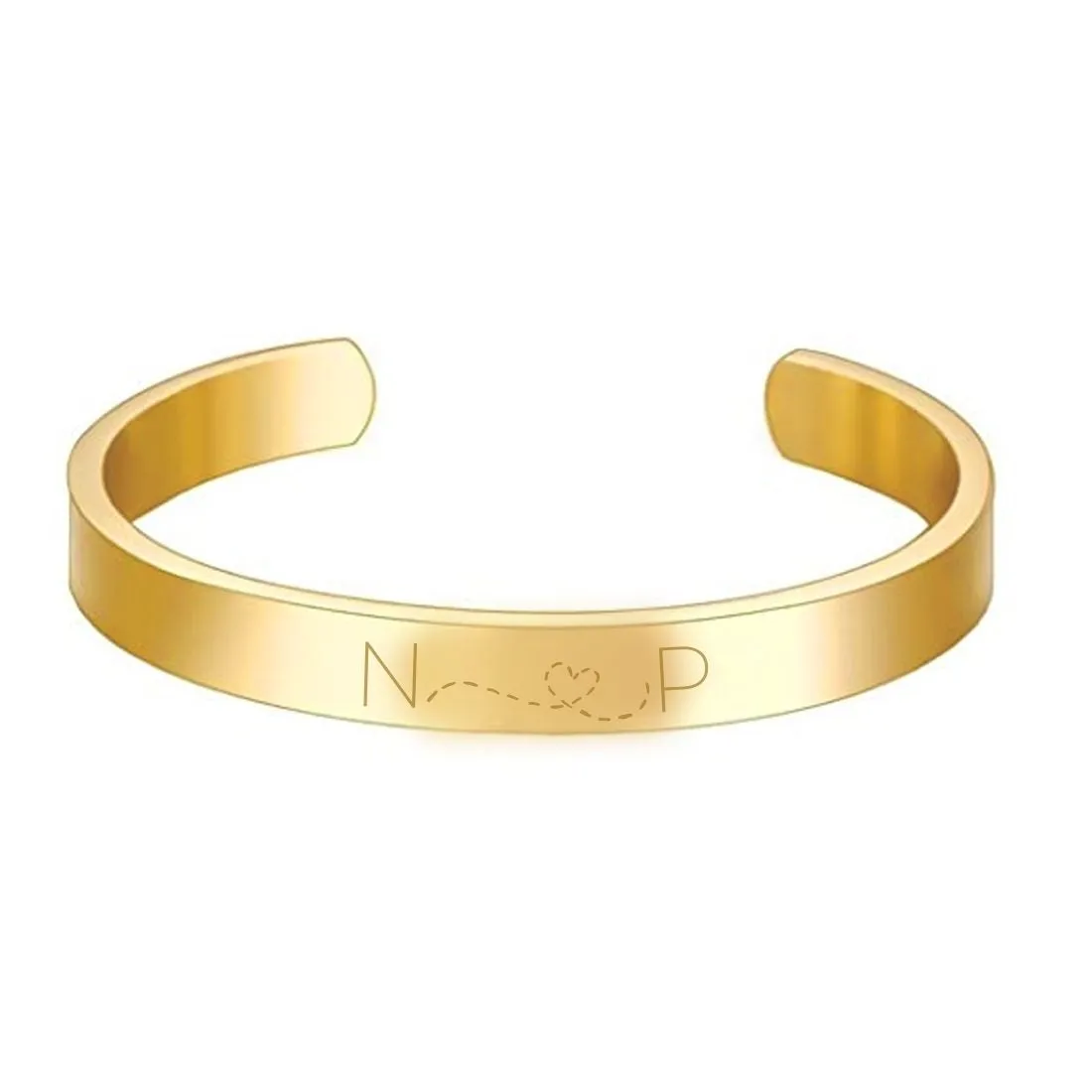 Customized Bracelets for a Girlfriend Boyfriend Valentines Day Gift - Rose Gold Plated/Black Rhodium/Gold Plated
