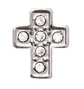 CZ Cross Floating Charm