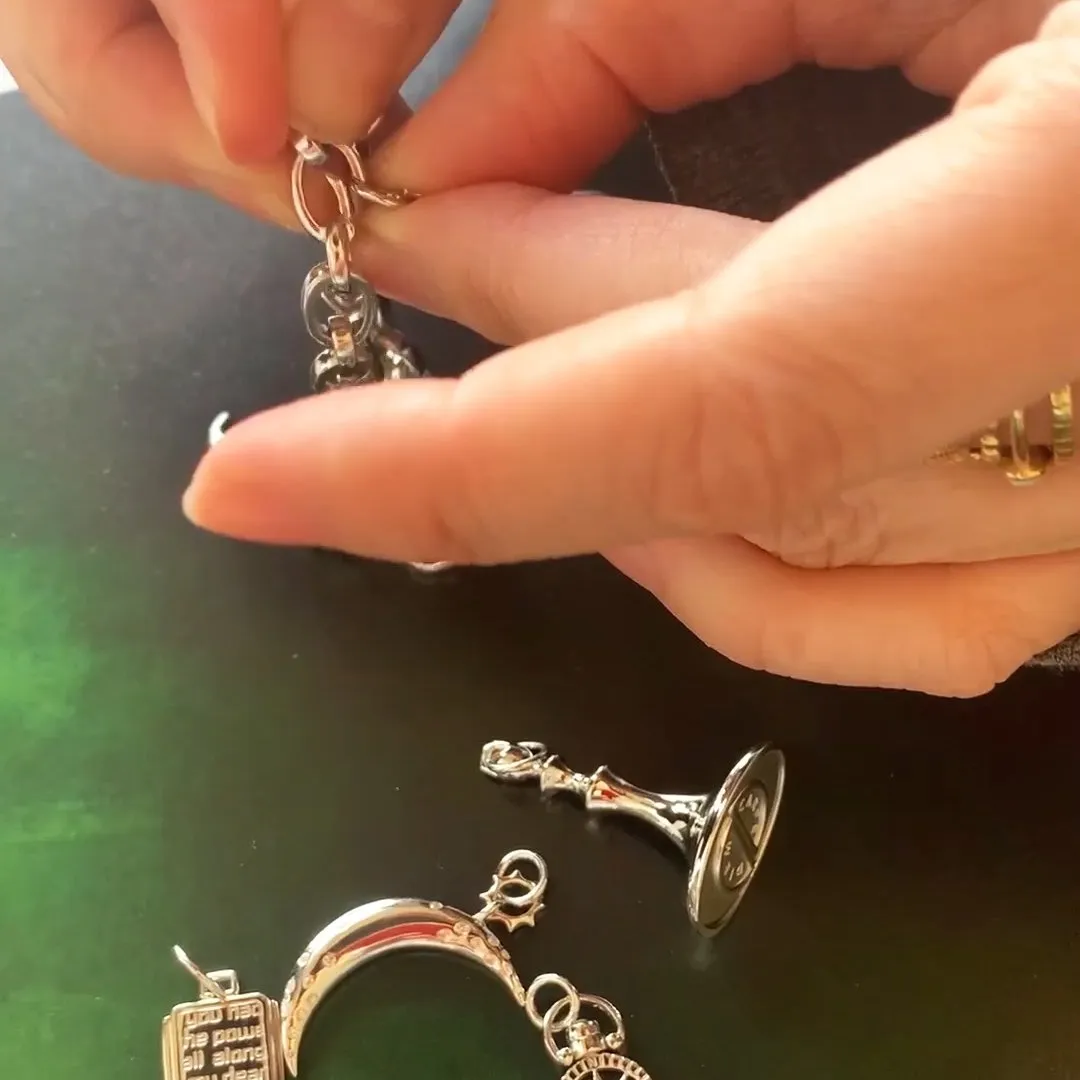 Design Your Own Mini "Adventure" Compass Audrey Link Charm Bracelet