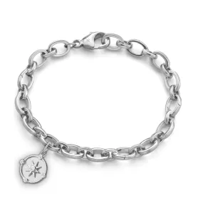 Design Your Own Mini "Adventure" Compass Audrey Link Charm Bracelet