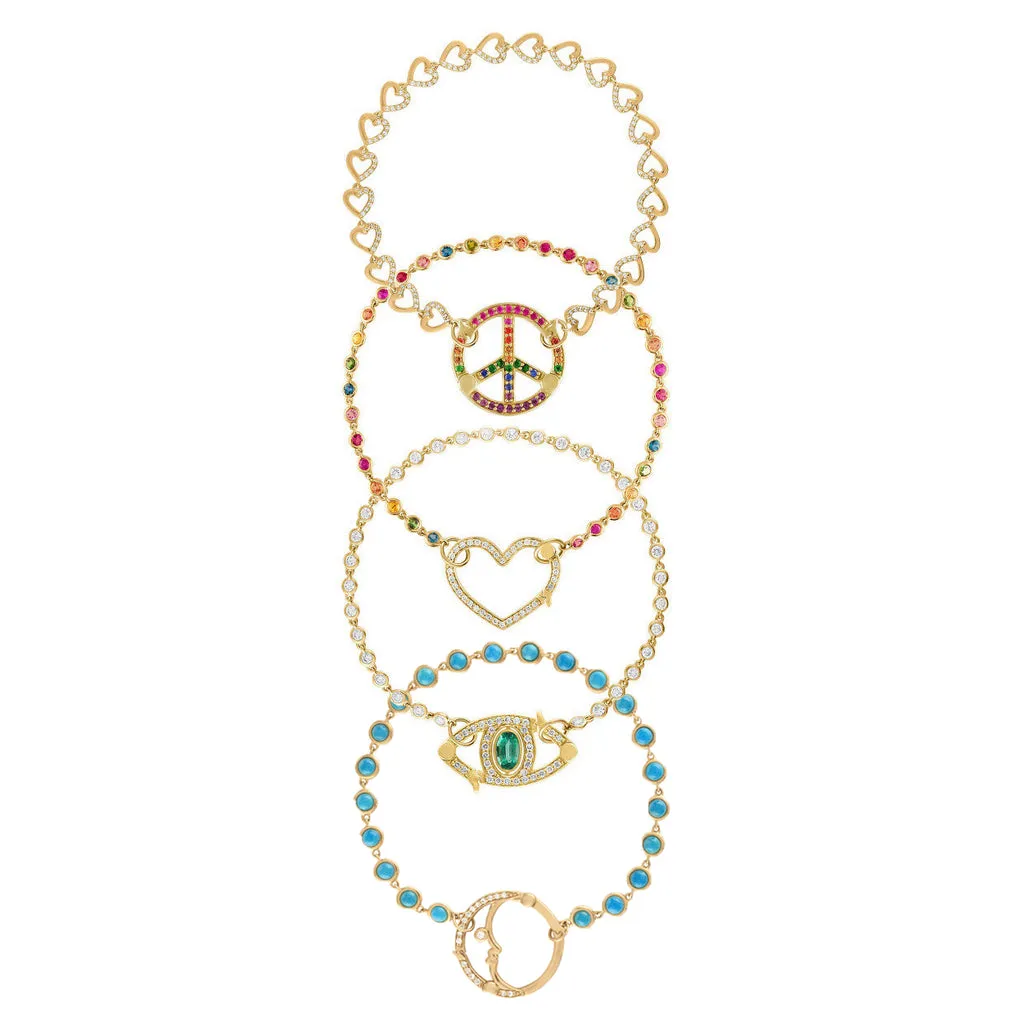 Diamond or Gemstone Closure Bracelet
