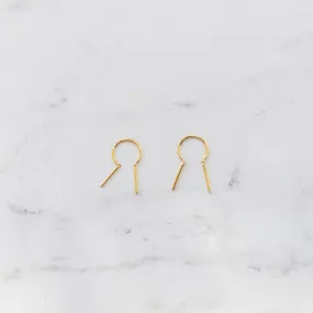 Double Bar Open Hoop Earrings