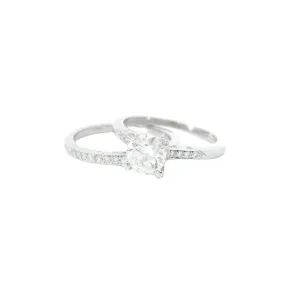 Elegant Diamond Engagement and Wedding Ring Set