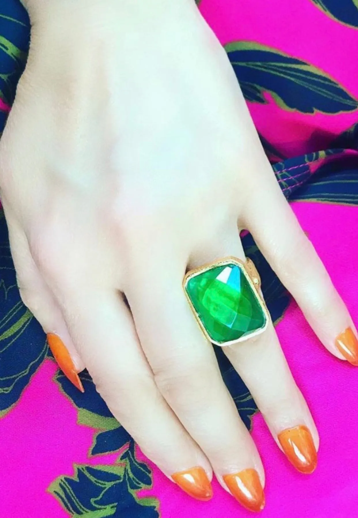 Emerald Doublet Cocktail Ring