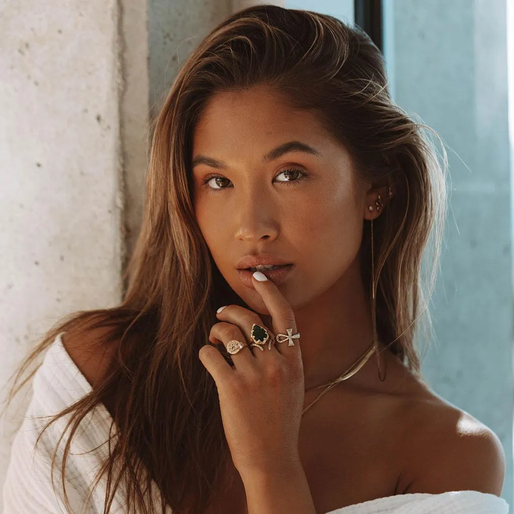 Eternal Ankh Full Pavé Ring | Ready to Ship