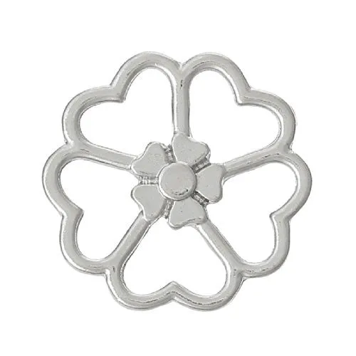 Flower Floating Charms Dish Plate for Glass Locket Pendants and Floating