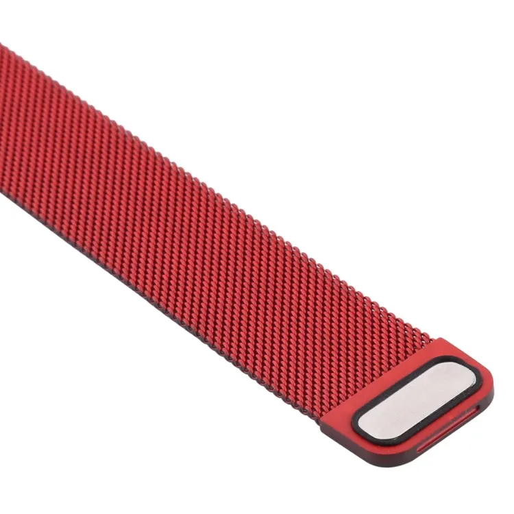 For Apple Watch Series 9&8&7 41mm / SE 3&SE 2&6&SE&5&4 40mm / 3&2&1 38mm Milanese Gradient Stainless Steel Watch Band(Red Black)