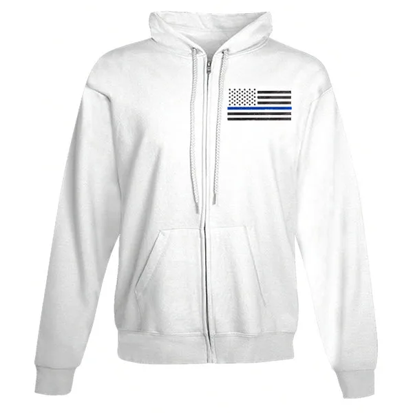 Full Zip - Thin Blue Line American Flag - Unisex