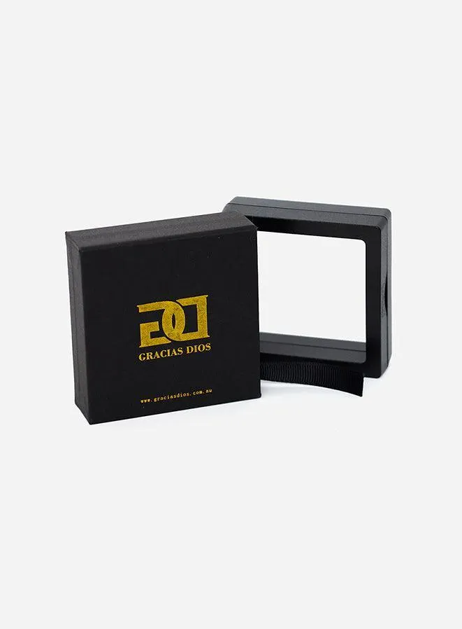 GD Square Shape Earring Black/Gold