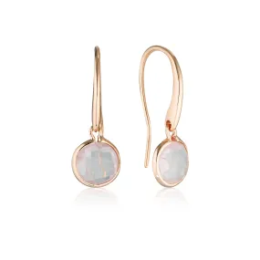 Georgini Lucent Rose Quartz Hook Earring Small