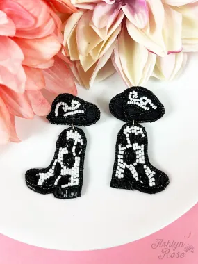 Giddy On Up Cow Beaded Earring