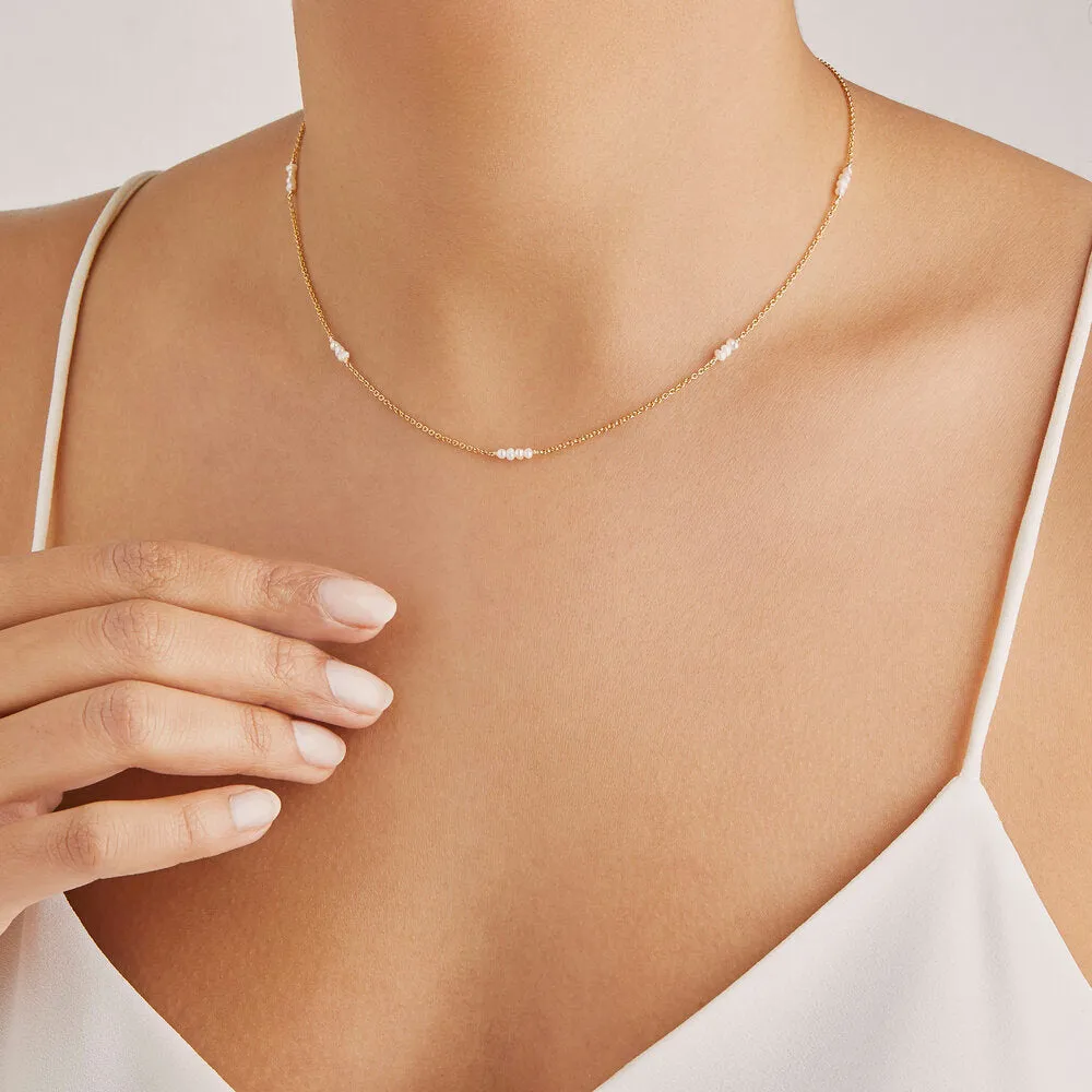 Gold Mini Pearl Choker