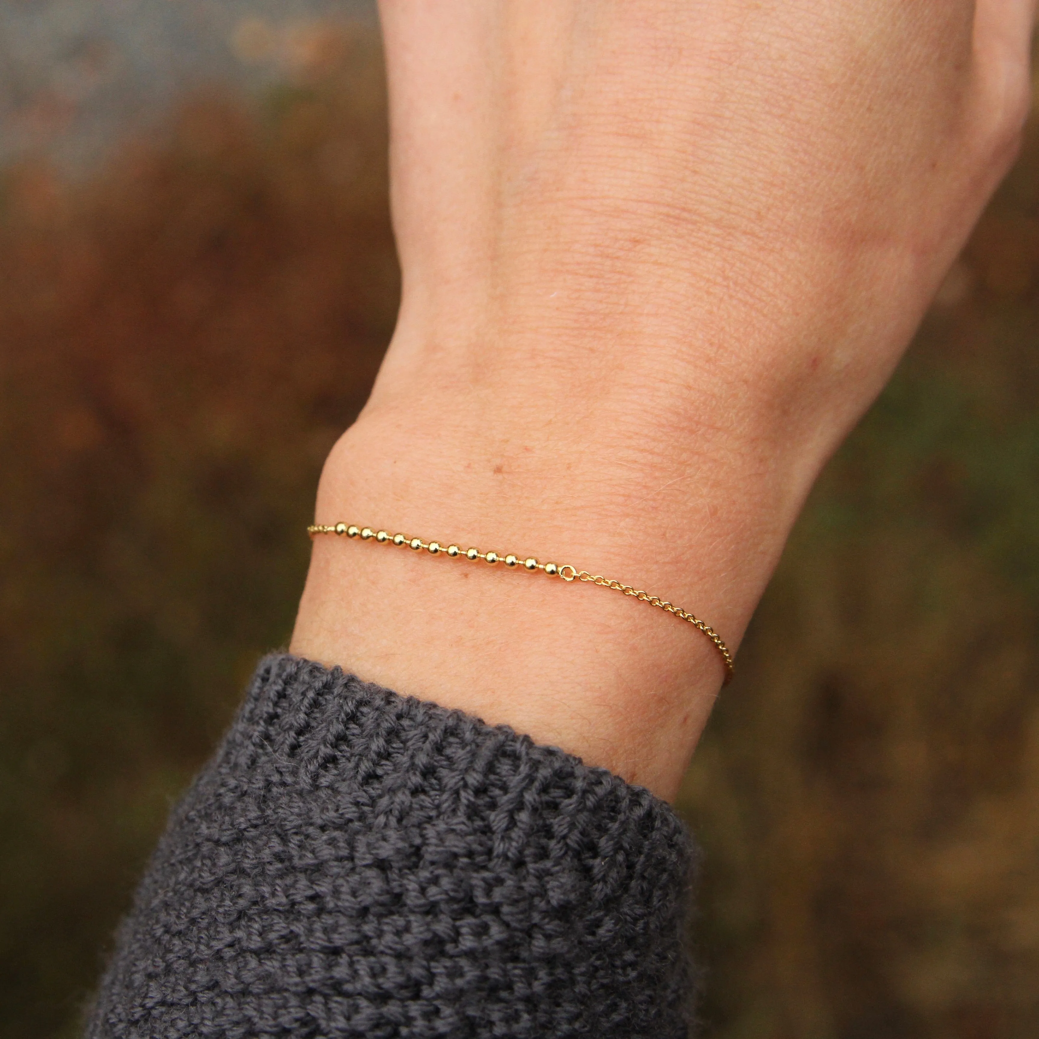 Gold Modern Multiple Balls Bracelet