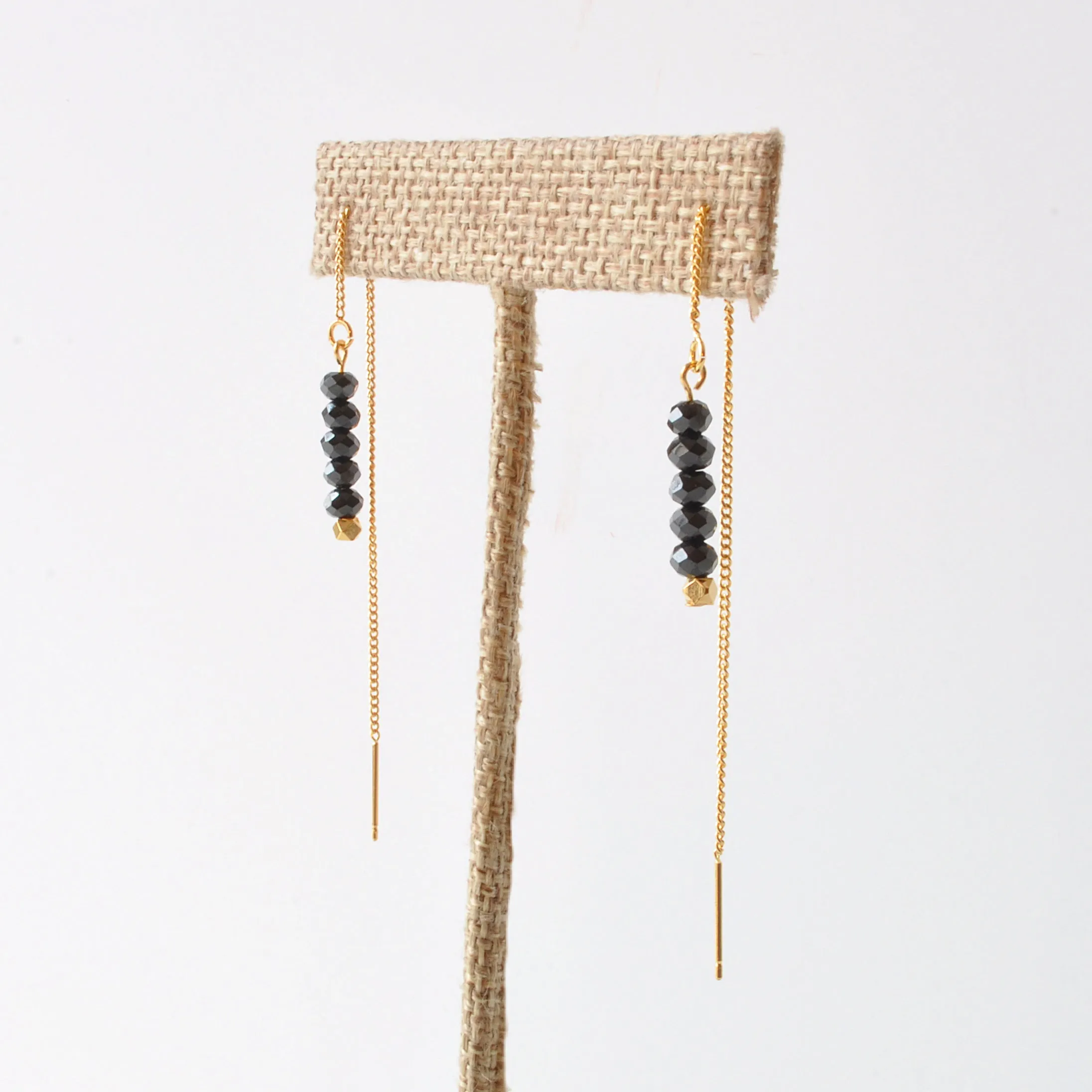 Gold Threader Gemstone Earrings
