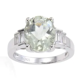 Green Amethyst Ring Cocktail Ring