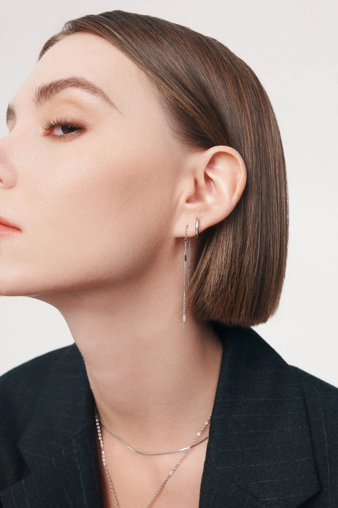 Hammered Threader Earrings