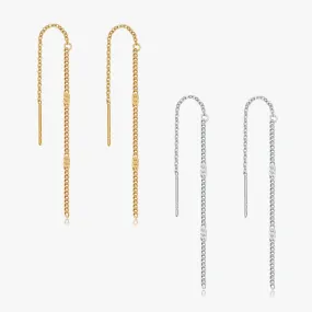 Hammered Threader Earrings