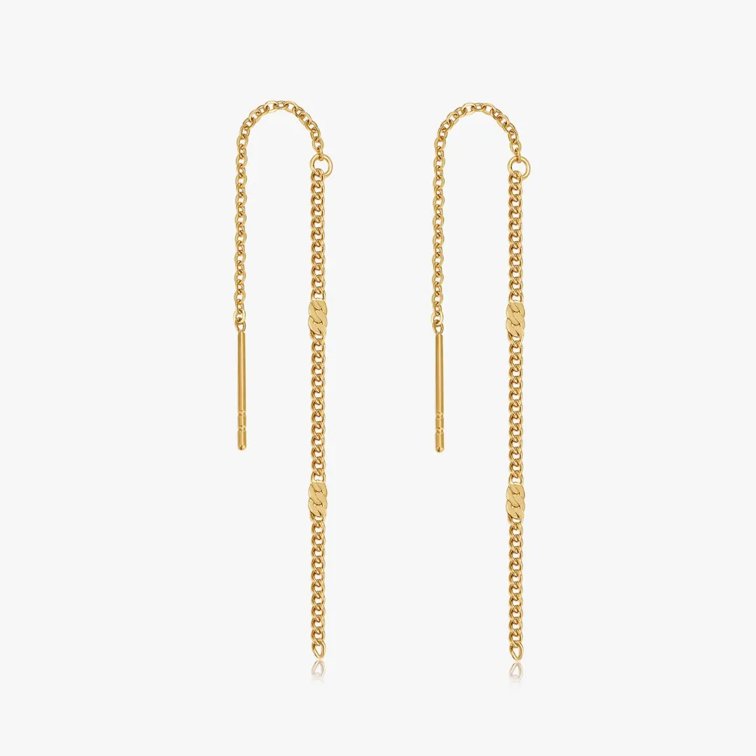 Hammered Threader Earrings