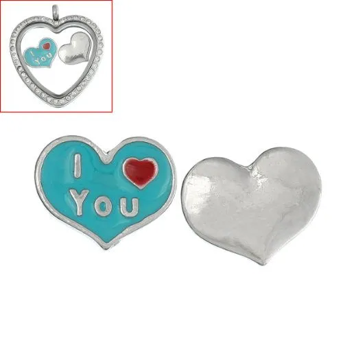 I love You Floating Charm For Glass Living Memory Lockets