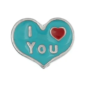 I love You Floating Charm For Glass Living Memory Lockets