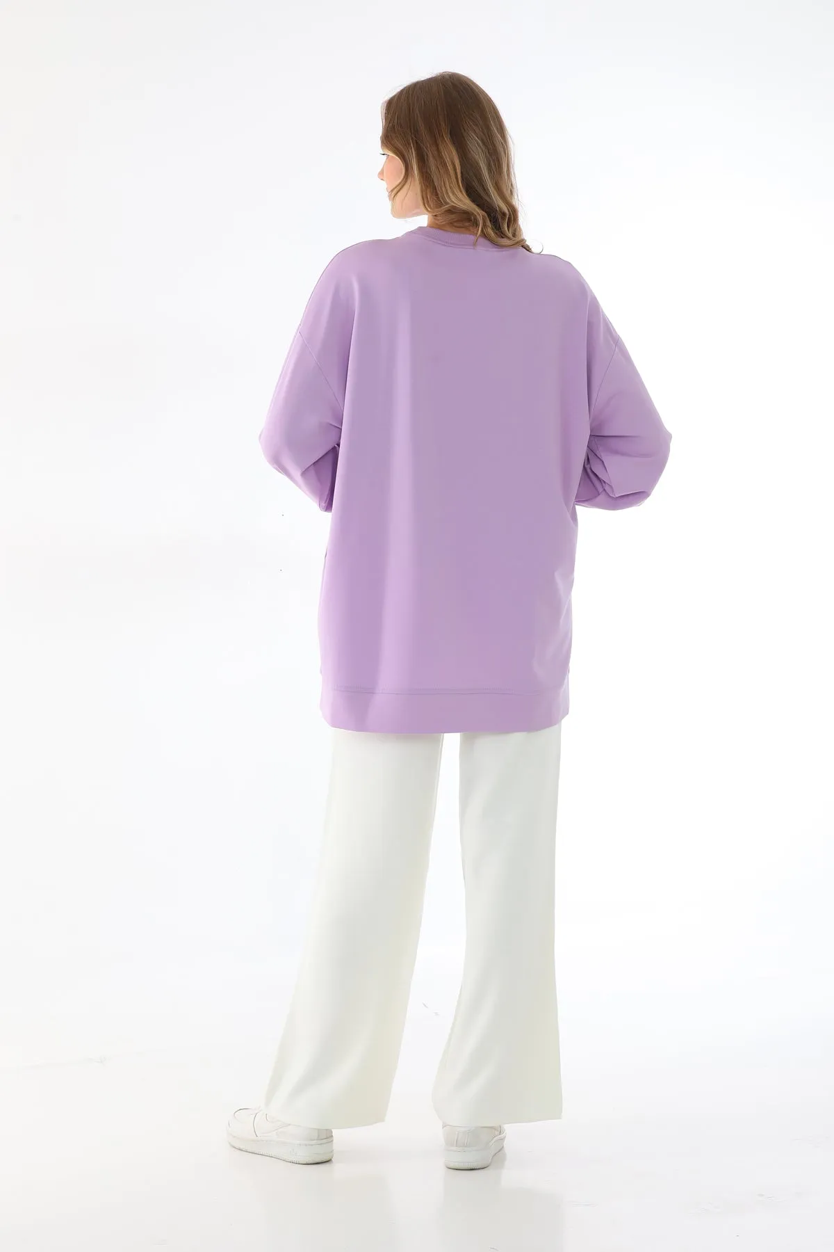 IKL Shiny Beaded Tunic Lavender