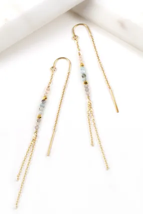 Larimar Threader Earrings