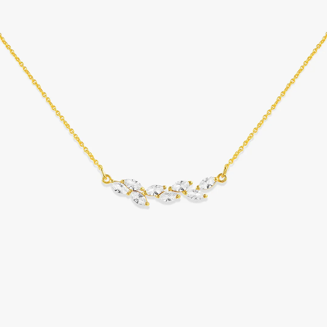 Leafy Marquise Necklace