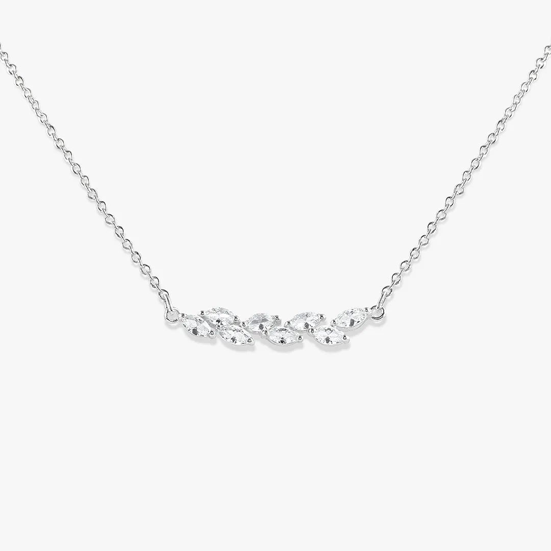 Leafy Marquise Necklace