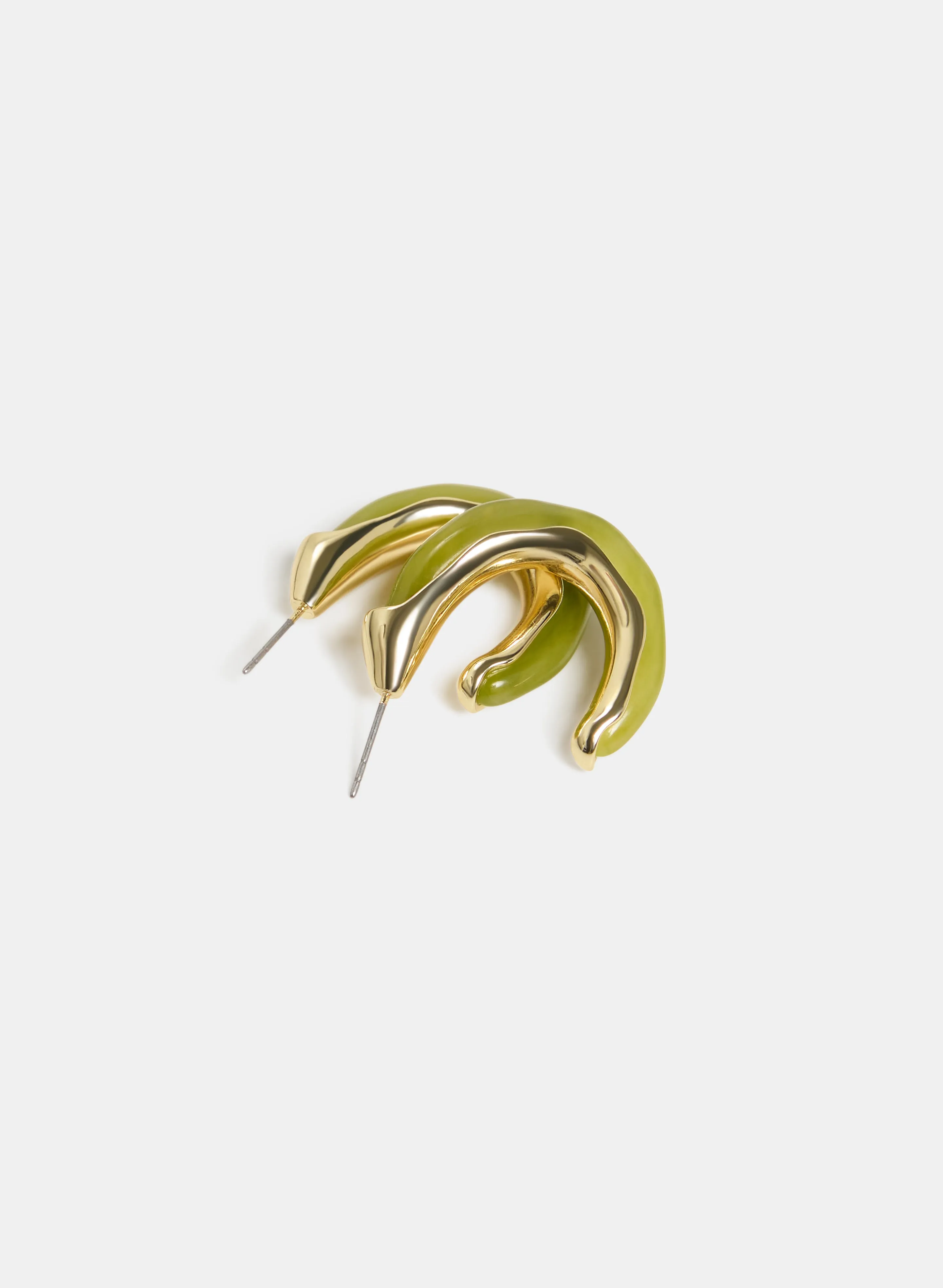 Marbled Resin Hoop Earrings