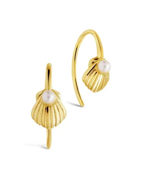 Marjorie Pearl Shell Threader Earrings