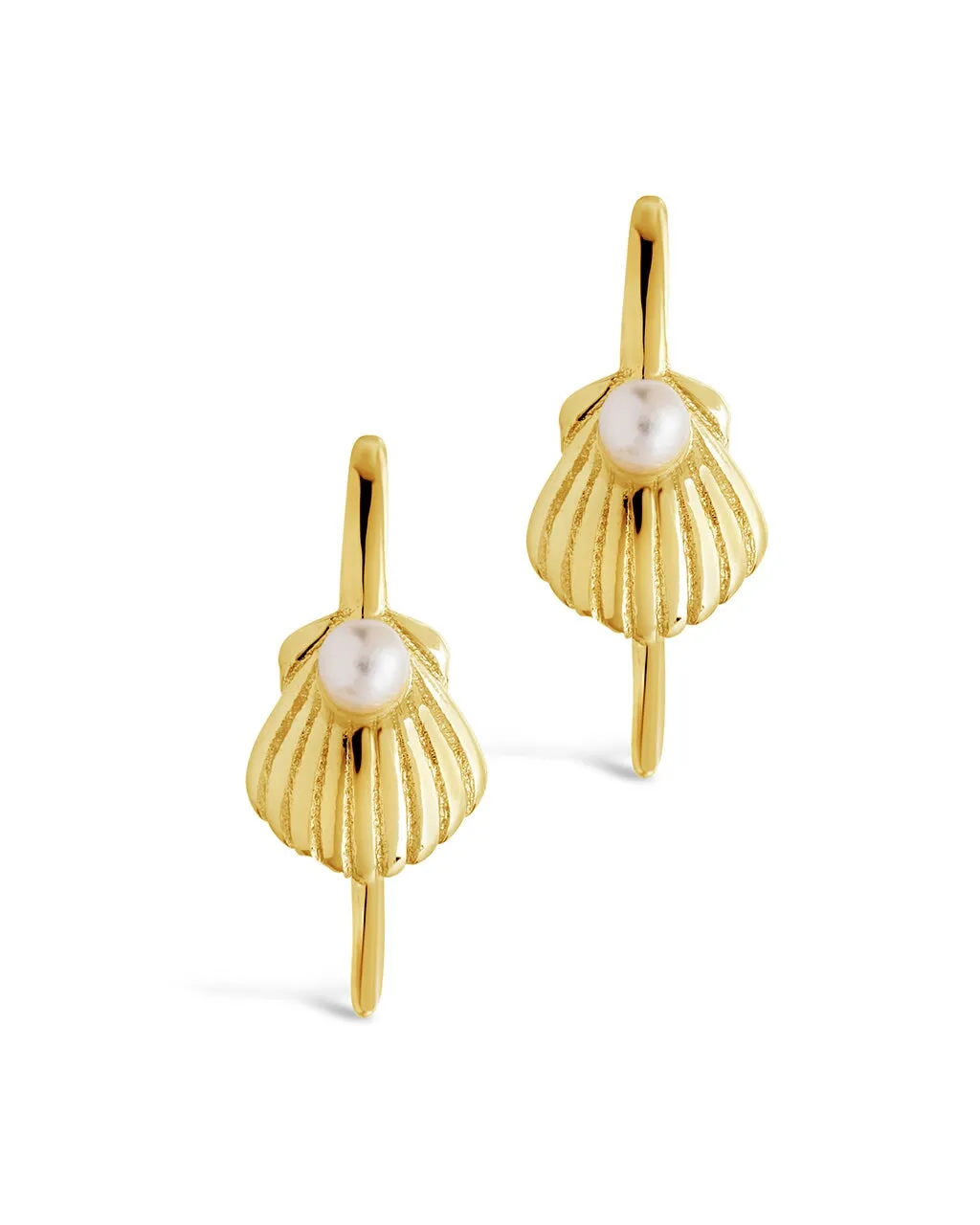 Marjorie Pearl Shell Threader Earrings