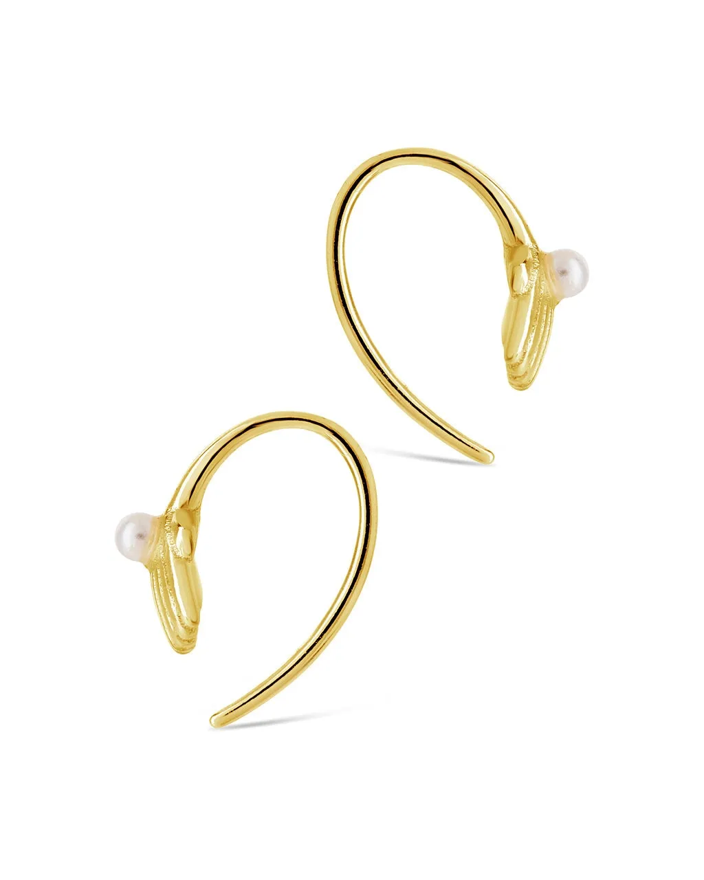 Marjorie Pearl Shell Threader Earrings