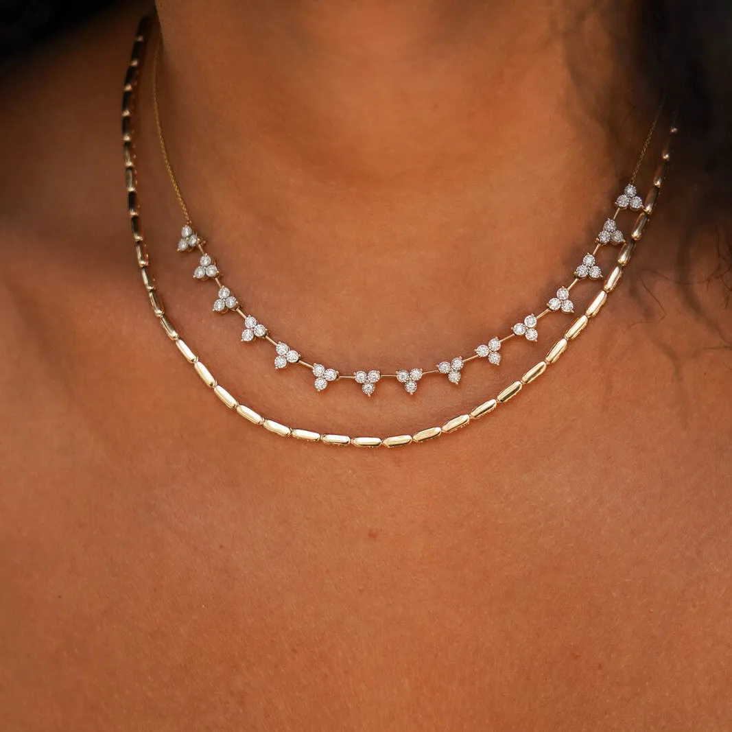 Melody Eden Gold Bar Station Necklace