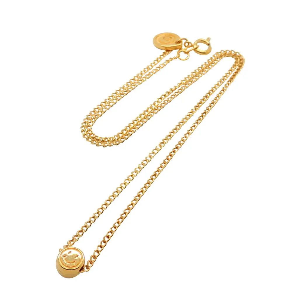 Midas Smiley Charm Chain Necklace