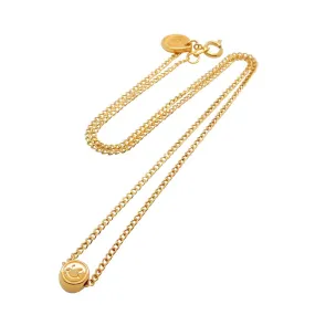 Midas Smiley Charm Chain Necklace