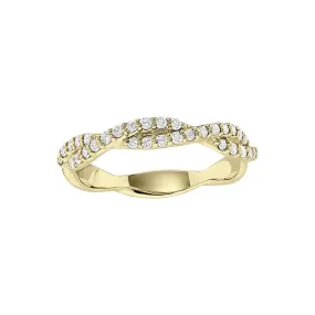Modern Twisted Diamond Wedding Band