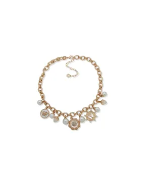 Motif Charm Frontal Necklace