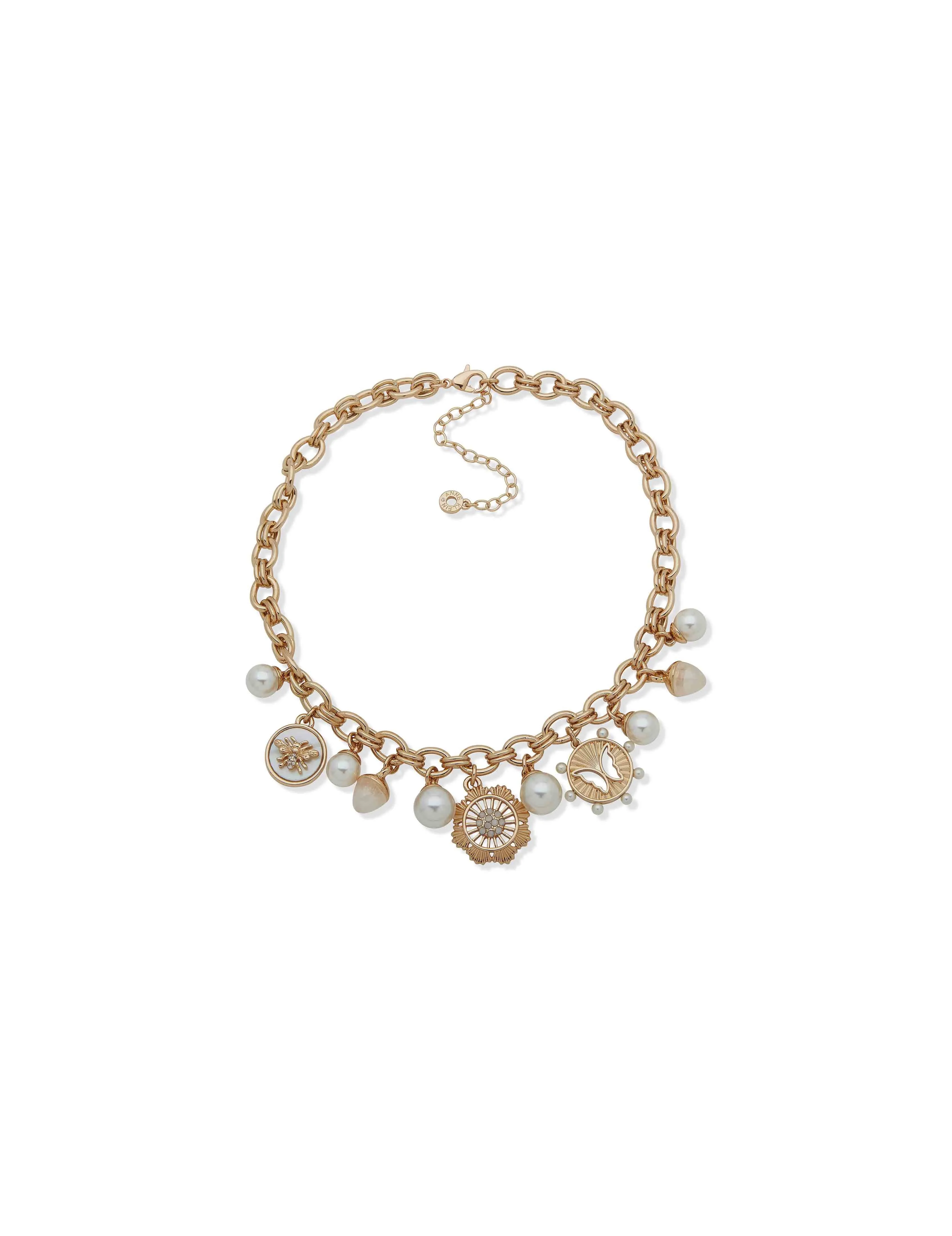 Motif Charm Frontal Necklace