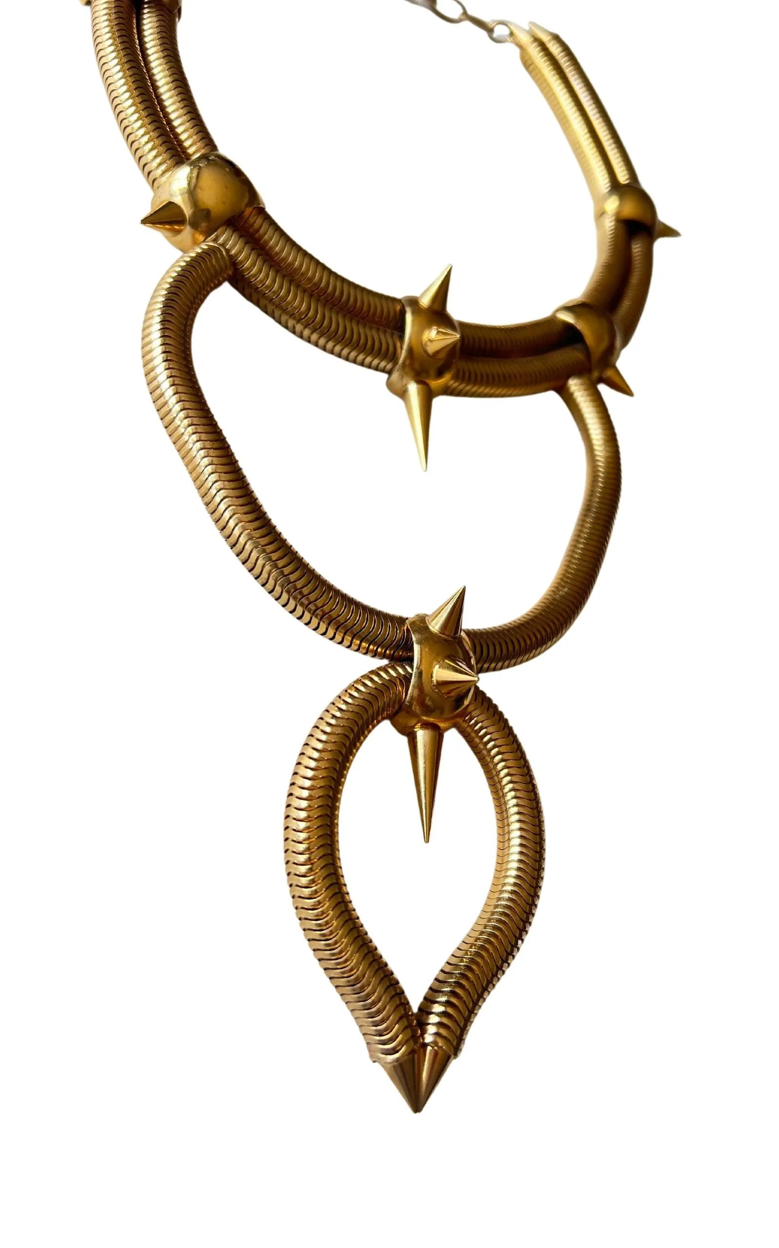 Multi Chain Spike Necklace