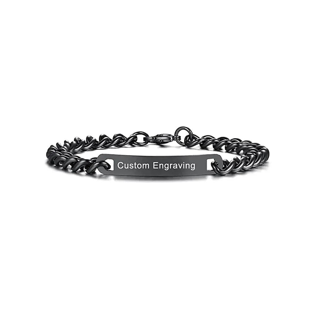 No-tarnish Medical Grade Titanium Shop Personalized Bracelets