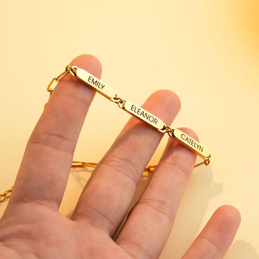No-tarnish Medical Grade Titanium Square Shop Personalized Bracelets
