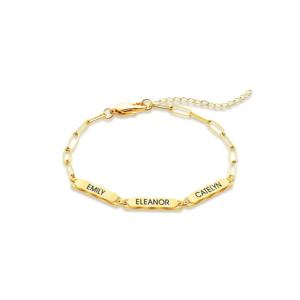 No-tarnish Medical Grade Titanium Square Shop Personalized Bracelets