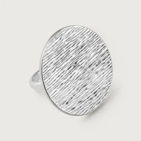 Ocean Disc Wave Cocktail Ring