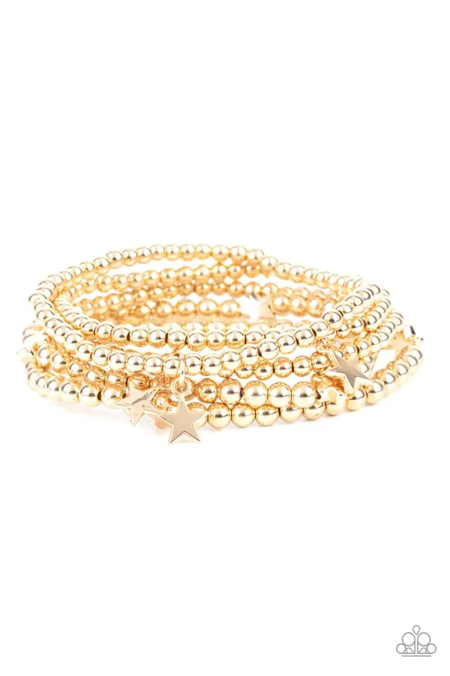 Paparazzi Bracelet ~ American All-Star - Gold