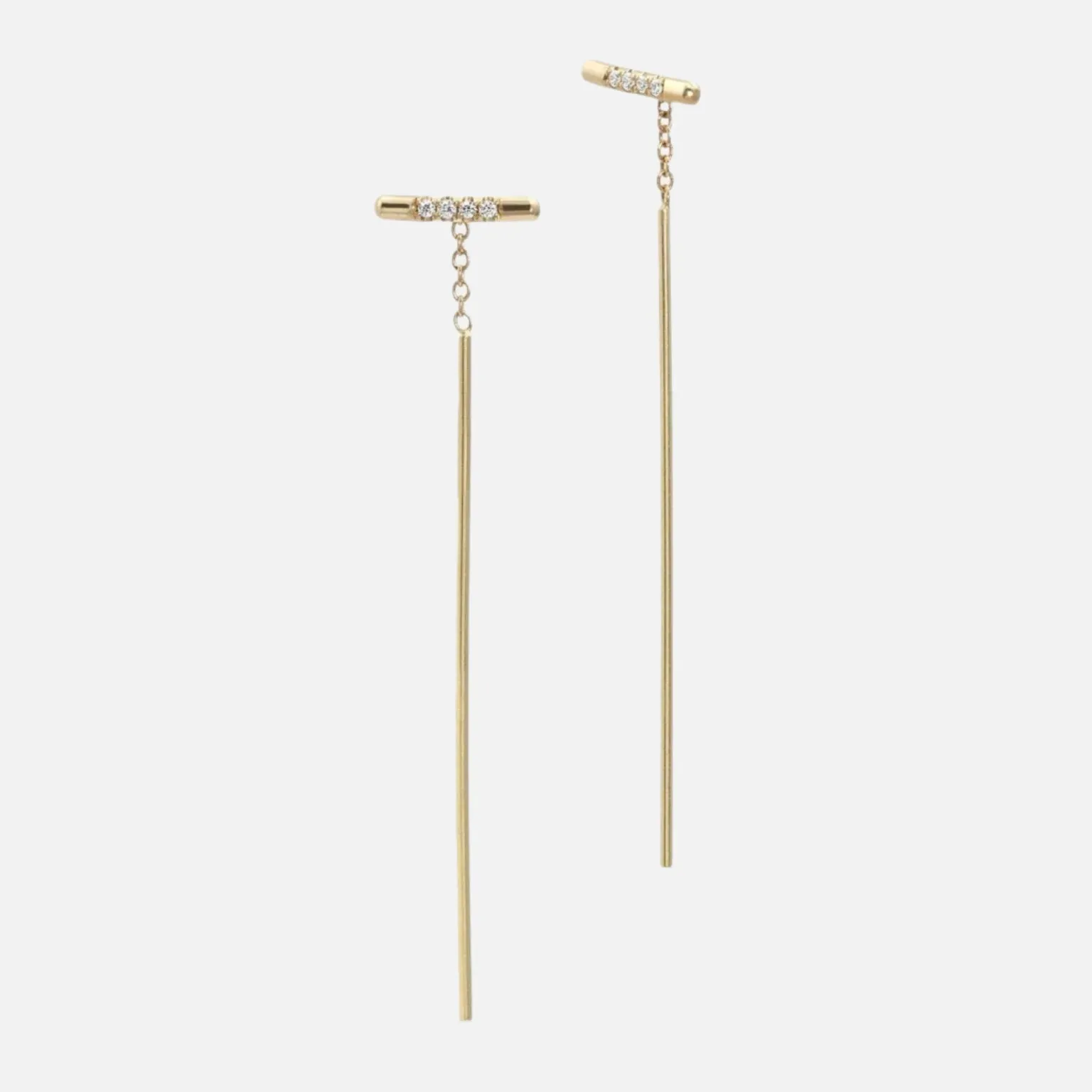 Pavé Linea Threader Earring